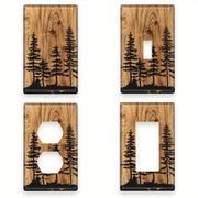Wall Plate Cover for Light Switches and Outlets Pine Forest Design Easy to Clean and Install