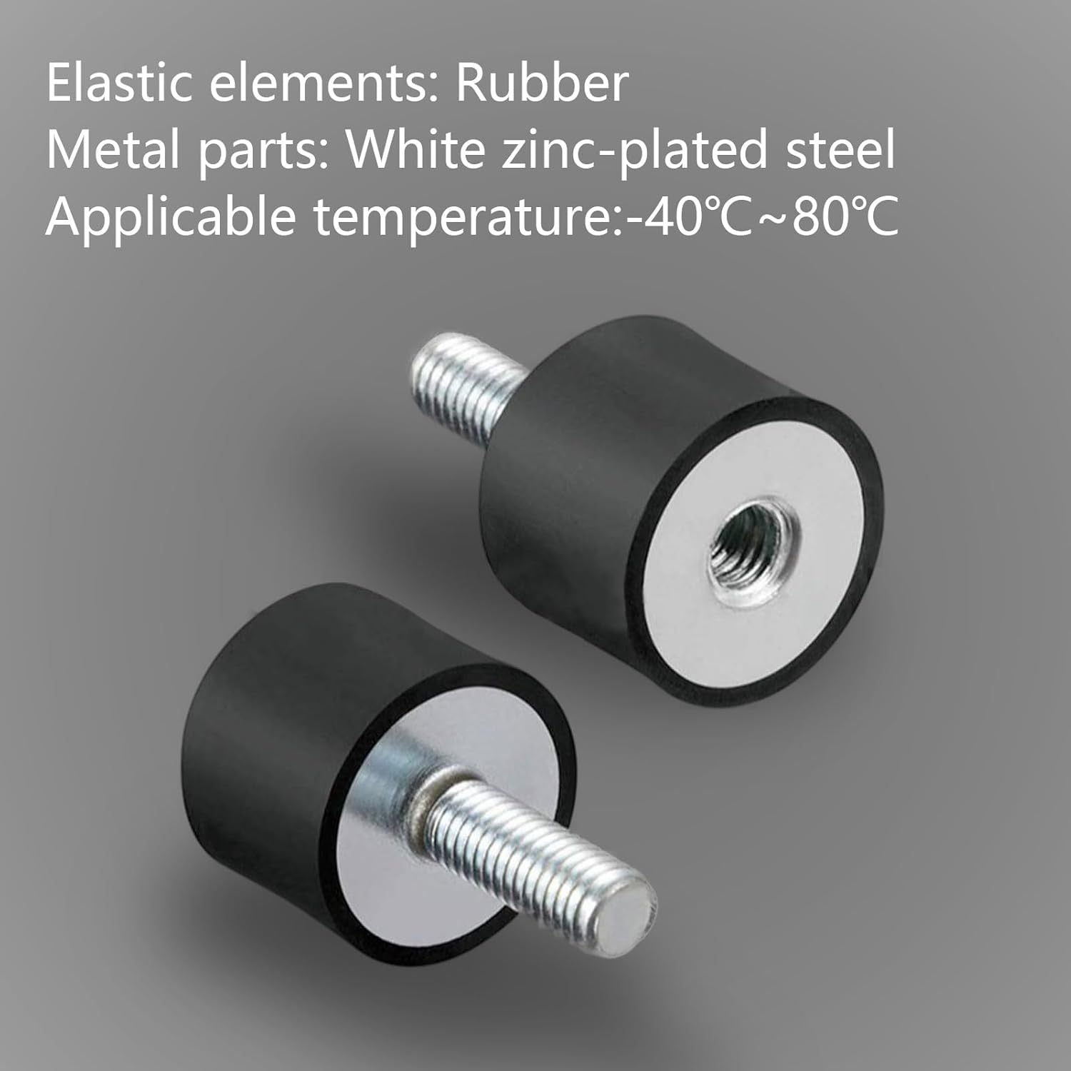4-to'plam M8 rezina tamponlari, HVAC kompressorlari va generatorlari uchun titrashni kamaytiruvchi damperslar
