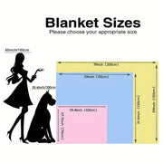 Multfilm Dachshund va Gul bosma bilan bezatilgan yengil qilingan, qulay dam olish uchun yostiqcha, yashash xonasi va oshxona uchun fleece tashlagan qoplam