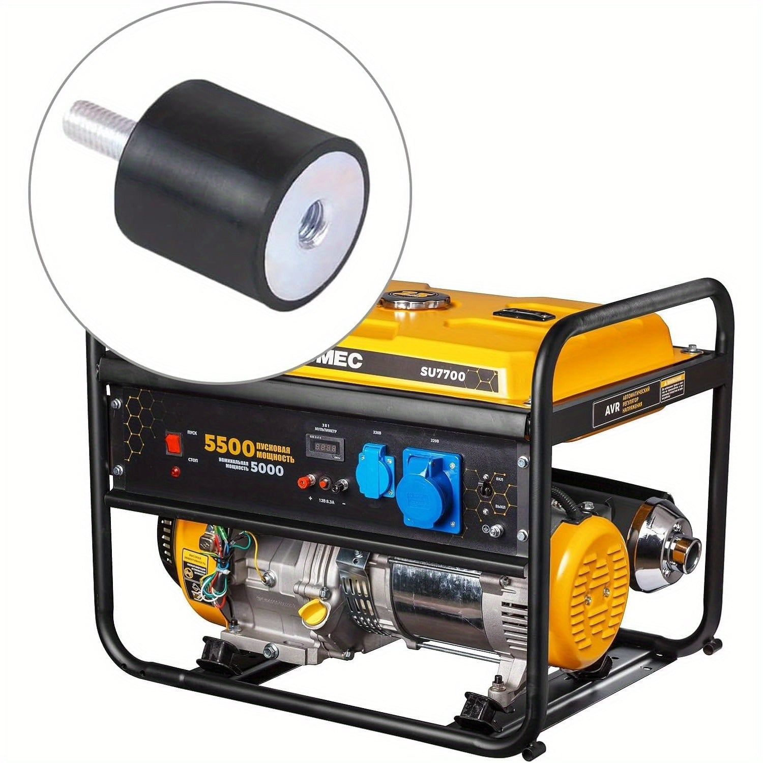 4-to'plam M8 rezina tamponlari, HVAC kompressorlari va generatorlari uchun titrashni kamaytiruvchi damperslar