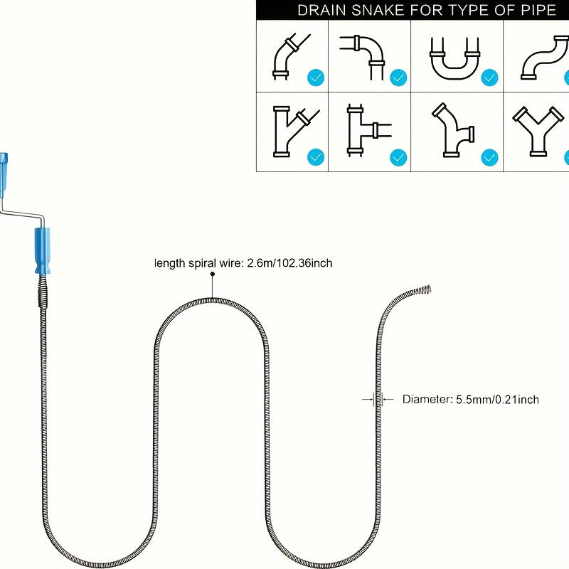 Moslashuvchan Metall Drayn Qopqog'ini Olib Tashlash Vositasi - Oshxona, Hammom, Tualet, Kanalizatsiya uchun Ideal - Elektr yoki Batareyalar Kerak Emas, Uy uchun Zarur Tozalash Vositasi