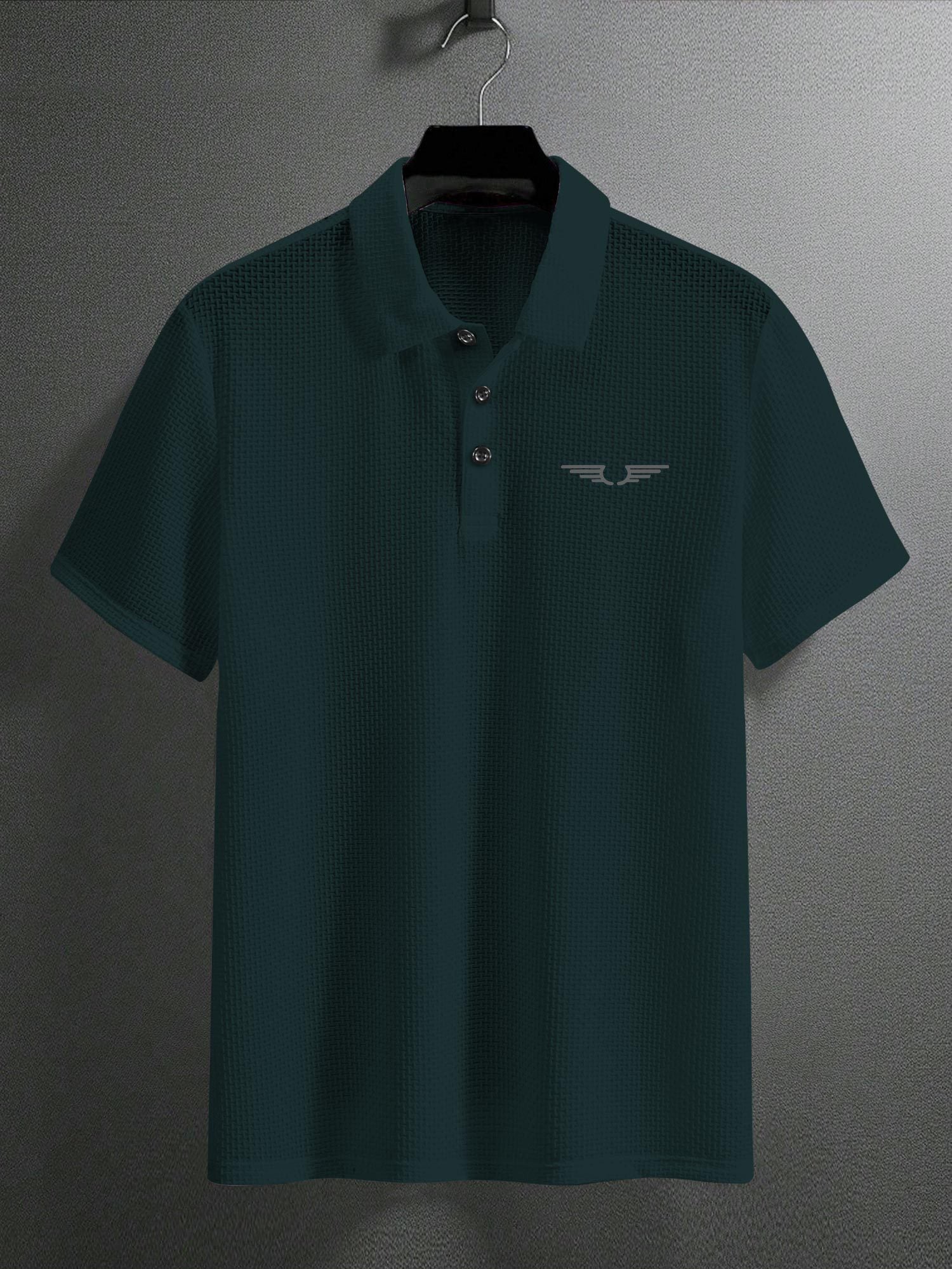 Camisa de golf de verano para hombre, tela de punto, ajuste regular, manga corta con cuello de solapa para negocios informales o tenis