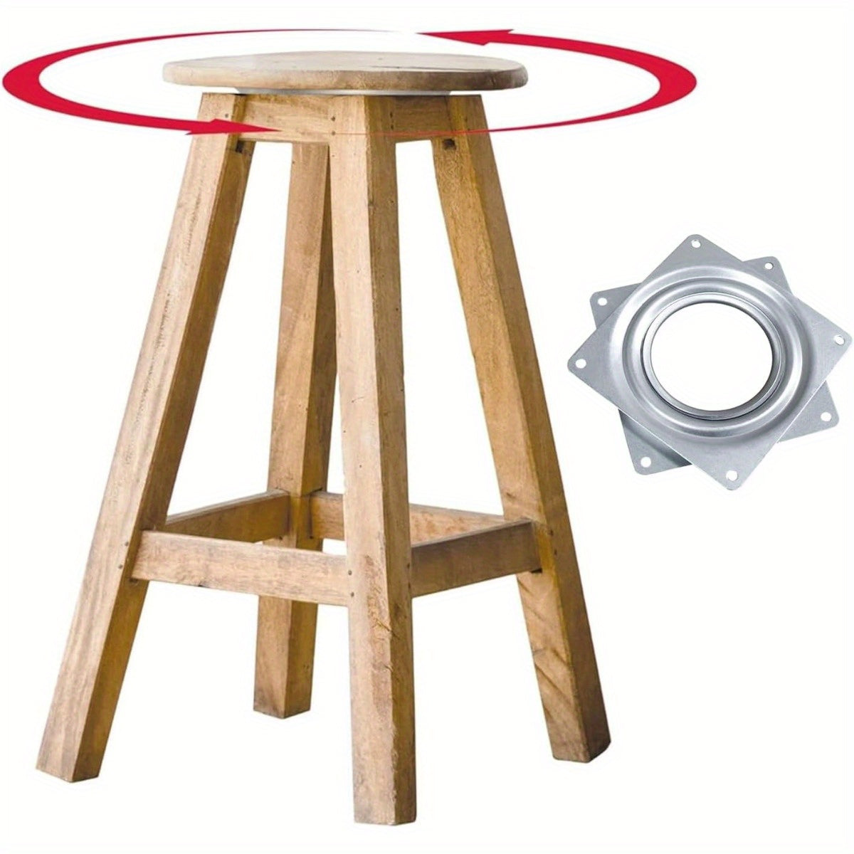 4 dyuym diametrli va 0.8 mm galvanizli qoplama bilan kvadrat aylanuvchi stend. Besh oltin aylanuvchi asos va 8 ta vint bilan birga keladi.