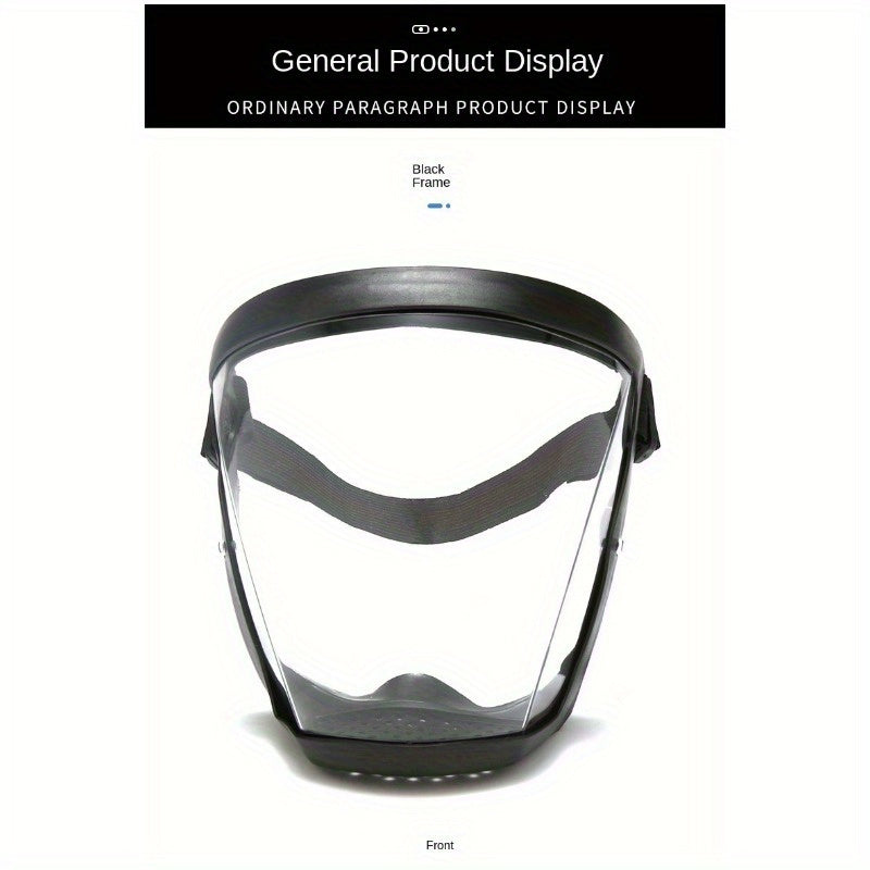 Full-Face Transparent Mask for Outdoor Parties Kitchen Safety Anti-Fog Dustproof Waterproof