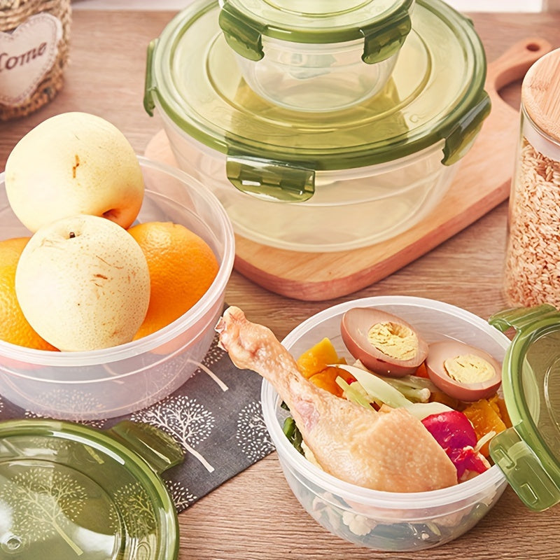 Герметичные контейнеры для хранения продуктов 3/4 комплекта, большие объемы, штабелируемый пластиковый органайзер для кухни