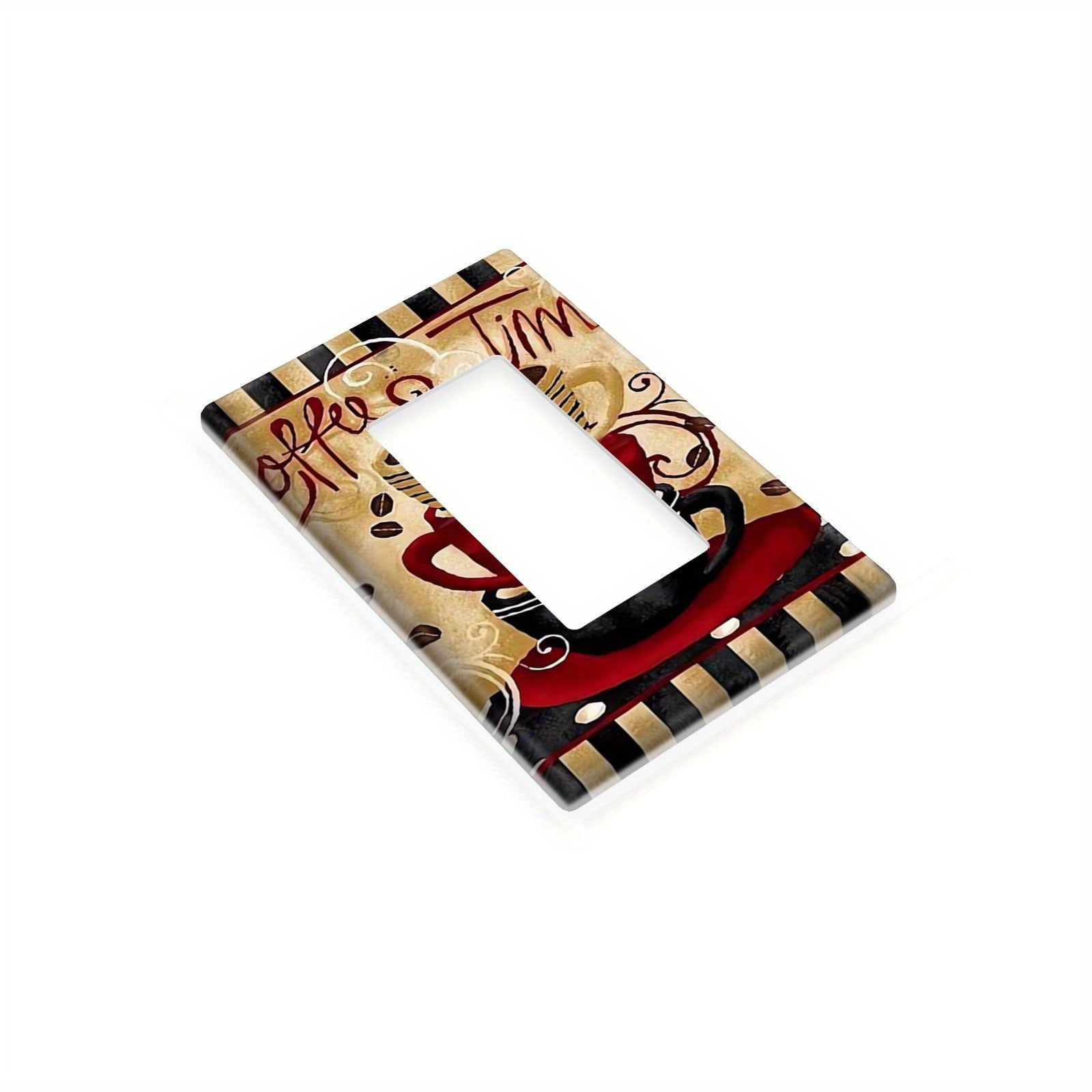 Cubierta decorativa para placa de interruptor con diseño de taza de café para baños, cocinas, dormitorios y oficinas