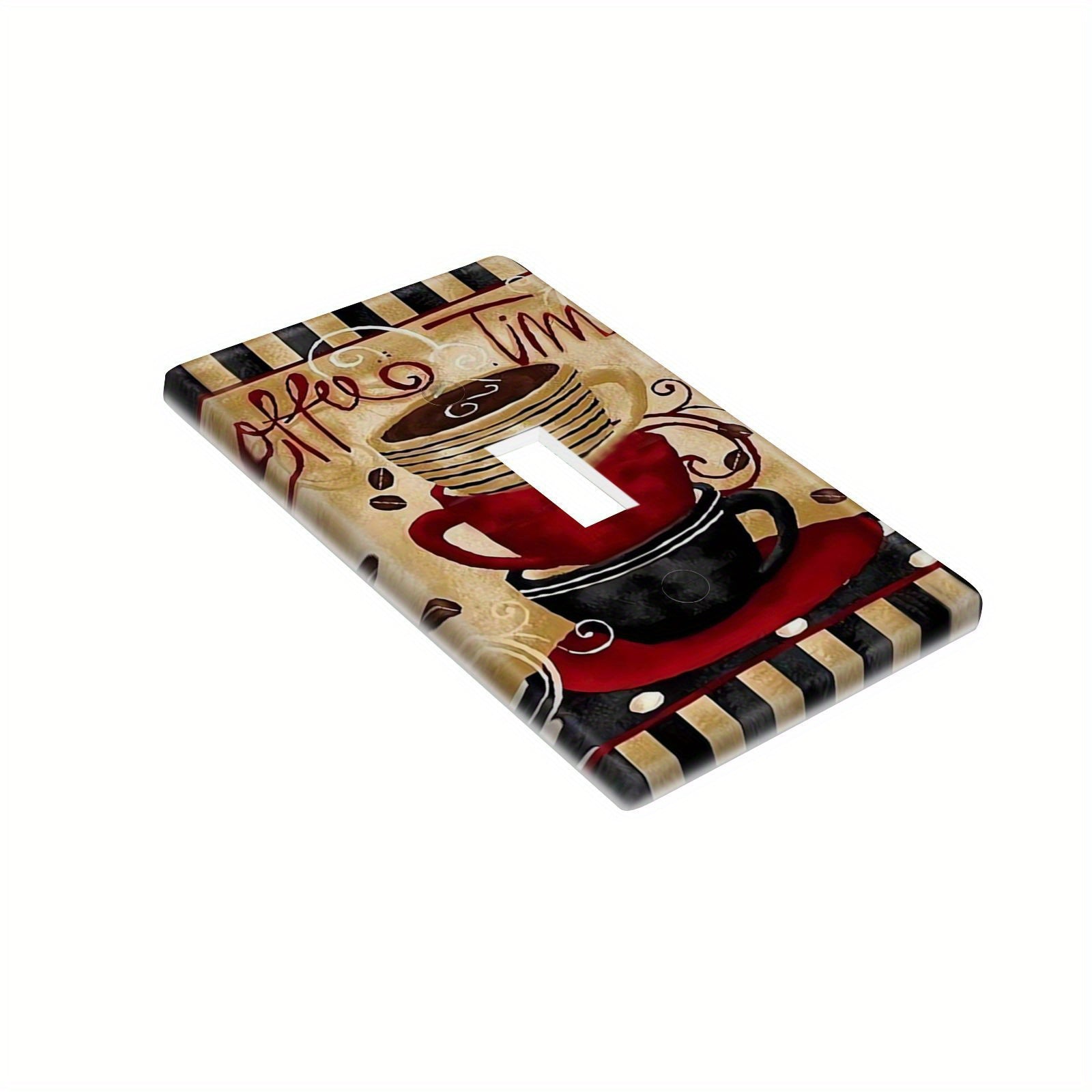 Cubierta decorativa para placa de interruptor con diseño de taza de café para baños, cocinas, dormitorios y oficinas