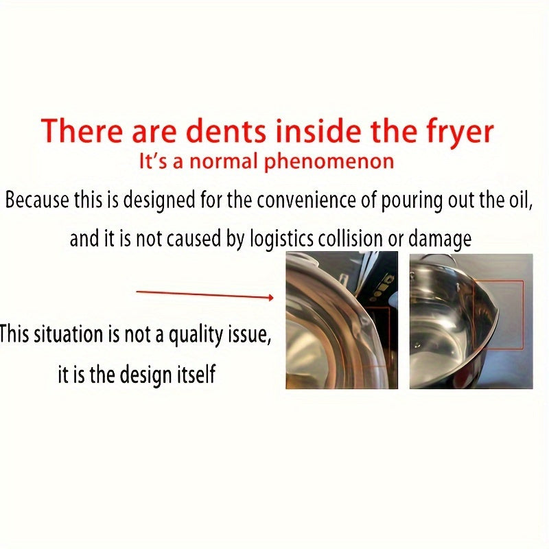 Глубокая фритюрница, кастрюля из нержавеющей стали, термометр, крышка, емкость 74 унции