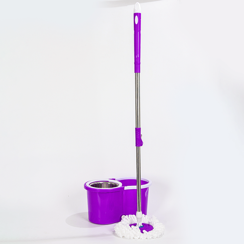 Hands-Free Spin Mop with Rotating Bucket and Microfiber Heads for Easy Floor Cleaning
