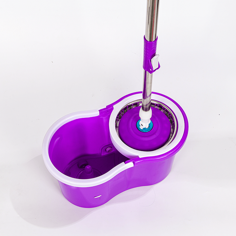 Hands-Free Spin Mop with Rotating Bucket and Microfiber Heads for Easy Floor Cleaning