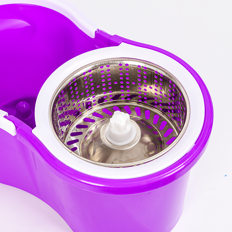Hands-Free Spin Mop with Rotating Bucket and Microfiber Heads for Easy Floor Cleaning