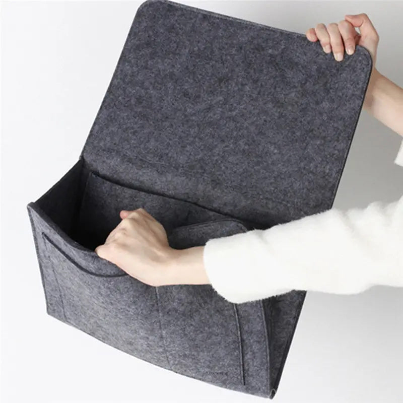 Multi-Functional Felt Organizer for Bedside and Sofa Storage Phone Magazines Tissues