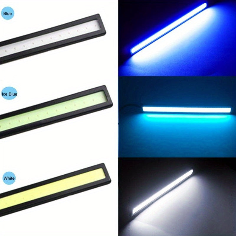Car LED Light Bars Set of 4 17cm Ultra-Thin COB Bright Lights for Motorcycles