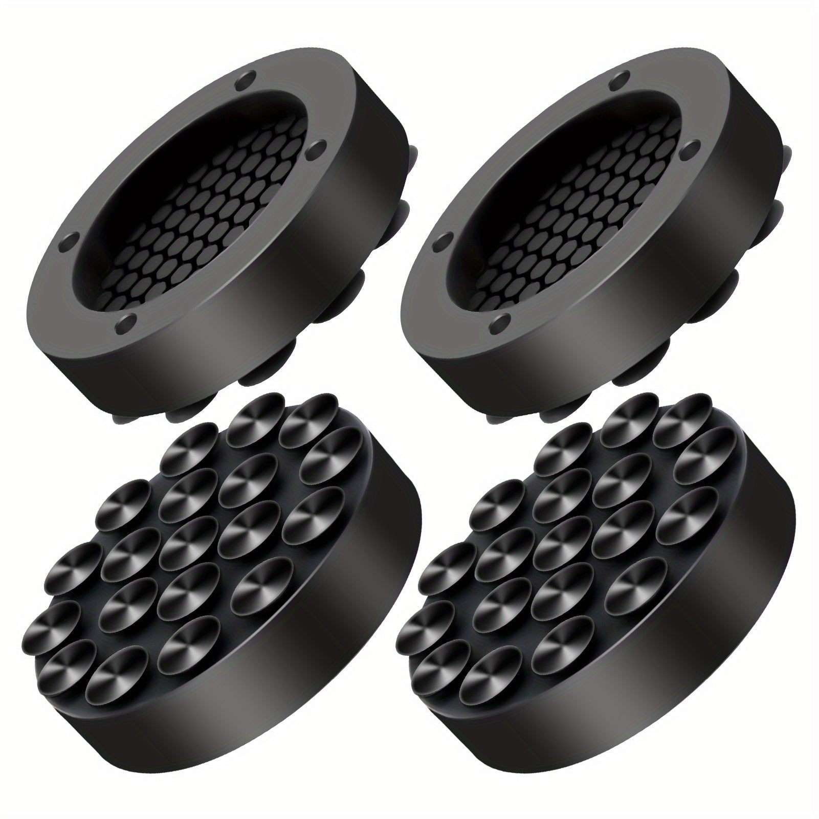 Set of 4 Plastic Anti-Vibration Washing Machine Pads for Stabilization and Scratch Resistance