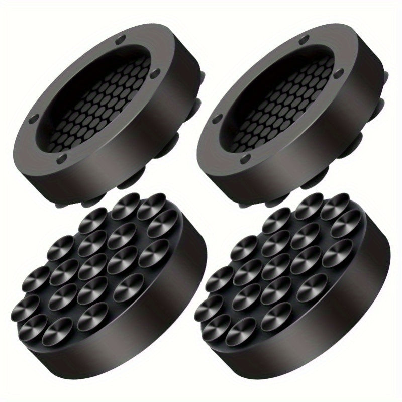 Set of 4 Plastic Anti-Vibration Washing Machine Pads for Stabilization and Scratch Resistance