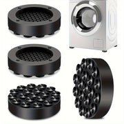 Set of 4 Plastic Anti-Vibration Washing Machine Pads for Stabilization and Scratch Resistance