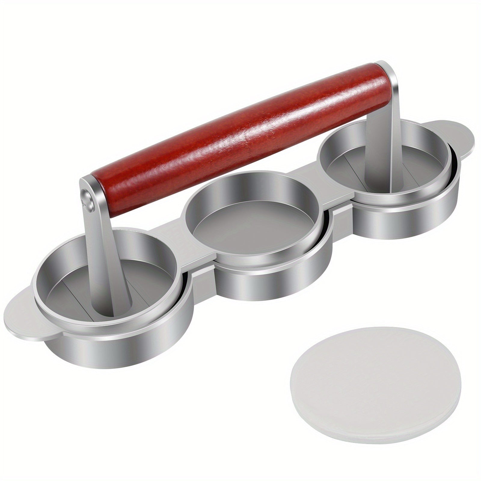 Compact Meat Patty Maker for 3 Patties Portable Burger Press for Grilling and BBQ