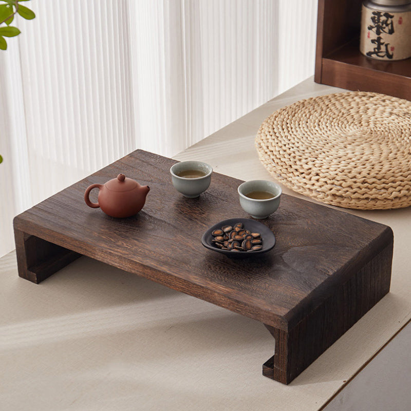 Wooden Japanese-Inspired Low Coffee Table for Living Room Bedroom Office