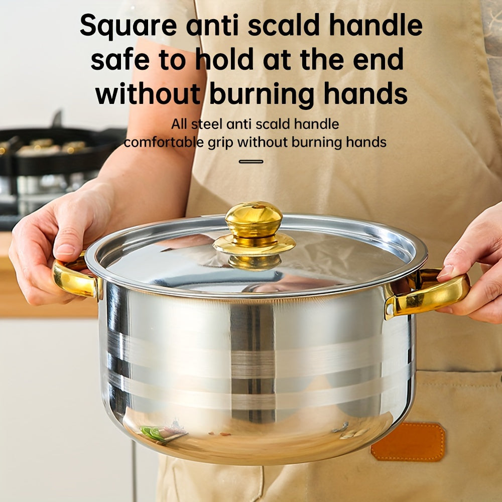 Stainless Steel Cookware Sets with Lids and Deep Frying Pans 18-26cm