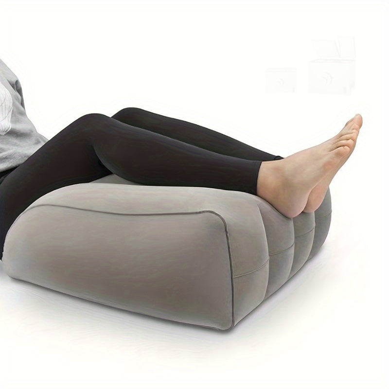 1 dona inflatsiyalangan oyoq ko'taruvchi yostiq - Uxlash uchun qulay to'siq qo'llab-quvvatlash, orqa va oyoq og'rig'ini kamaytirish, operatsiyadan keyingi tiklanish, tos, oyoq, bilak qo'llab-quvvatlash - Mustahkam polyester tolalaridan tayyorlangan