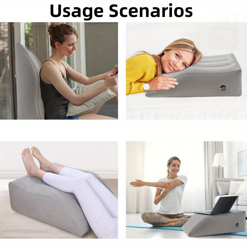 Inflatable Leg Lift Pillow Wedge Support for Sleeping Back and Leg Pain Relief