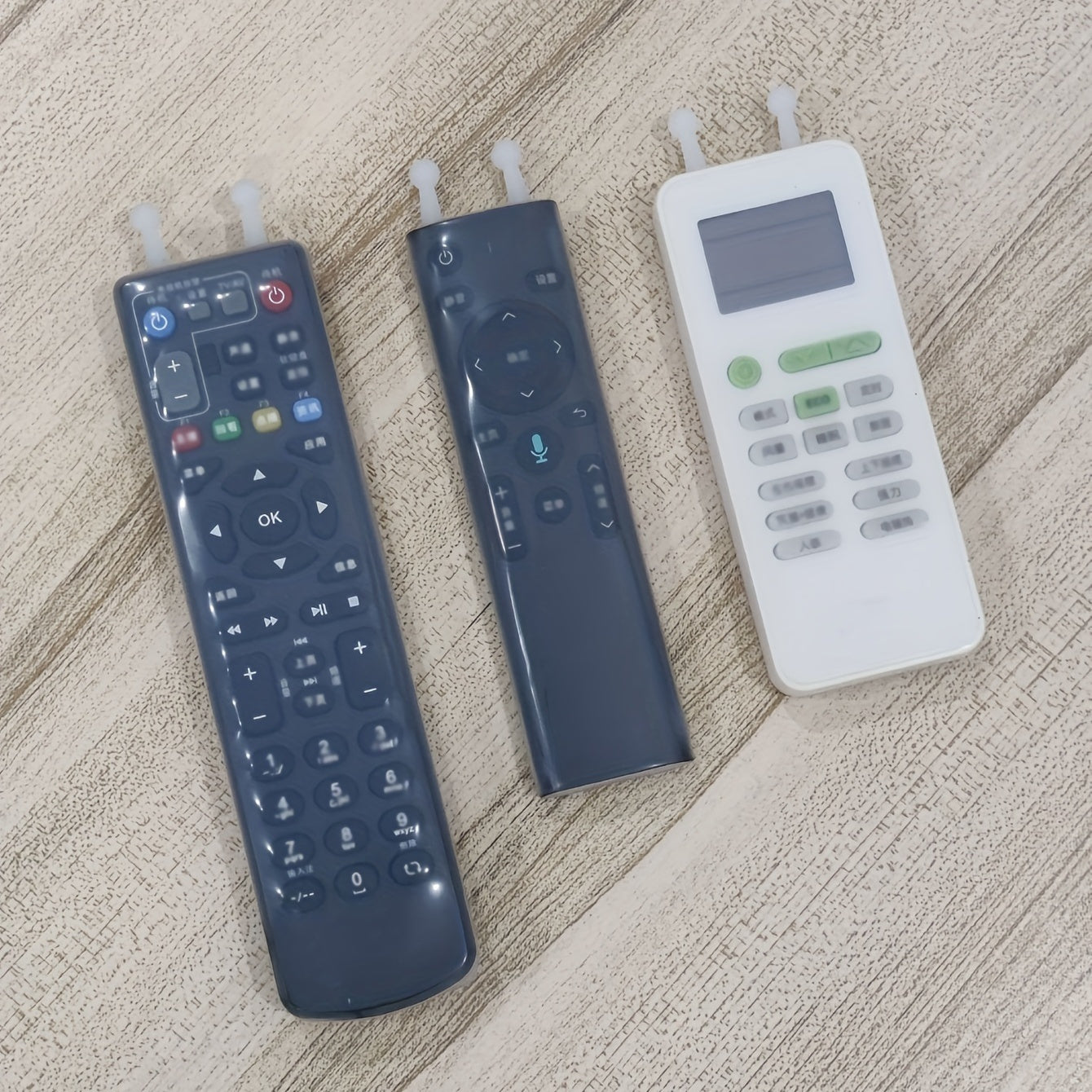 1/2pcs Transparent Silicone Remote Control Cover for TV and AC Remotes Dustproof Scratch-Resistant