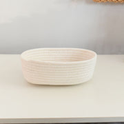 Hand-Woven Boat-Shaped Storage Basket for Desk Organization and Storage