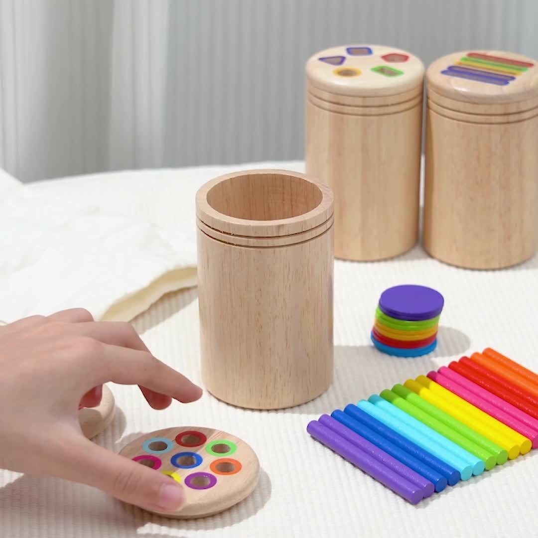 Ikki-bir tasniflash chelak - Rangli tayoq bilan dumaloq qism