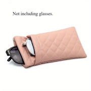 Кейс для очков из ПВХ-кожи двойного слоя с портативным дизайном, идеален для путешествий. Унисекс хранилище для мобильных телефонов и аксессуаров, подходит как для мужчин, так и для женщин.