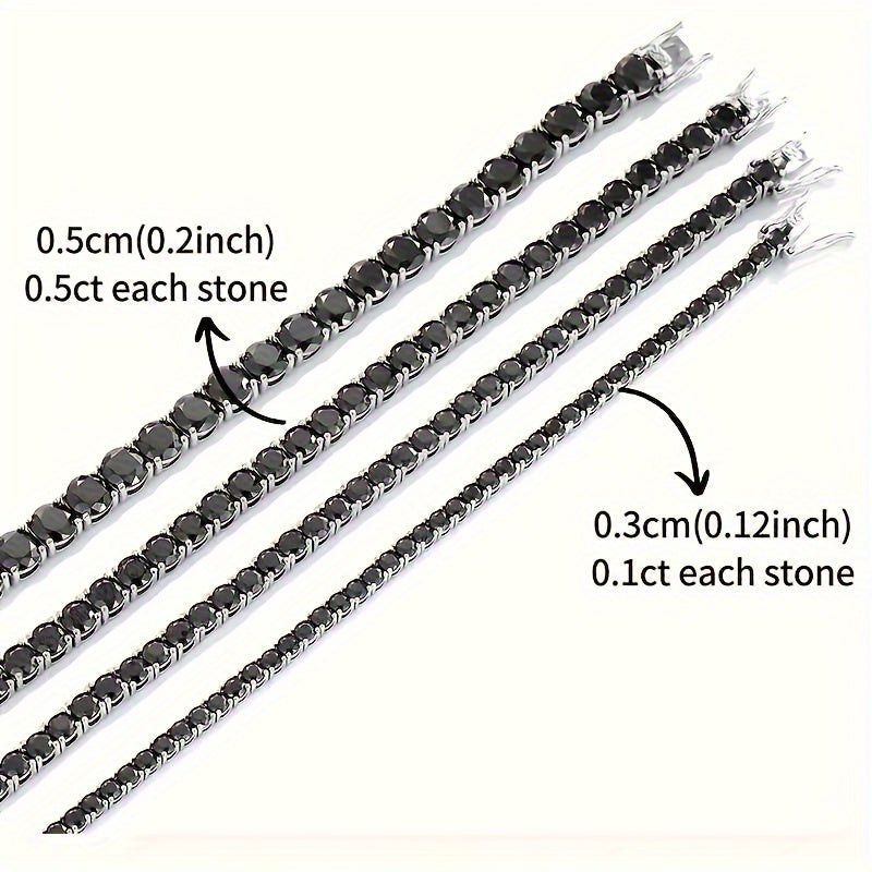 Women's Sterling Silver Moissanite Bracelet with Gold Plated Finish for Parties and Gifts