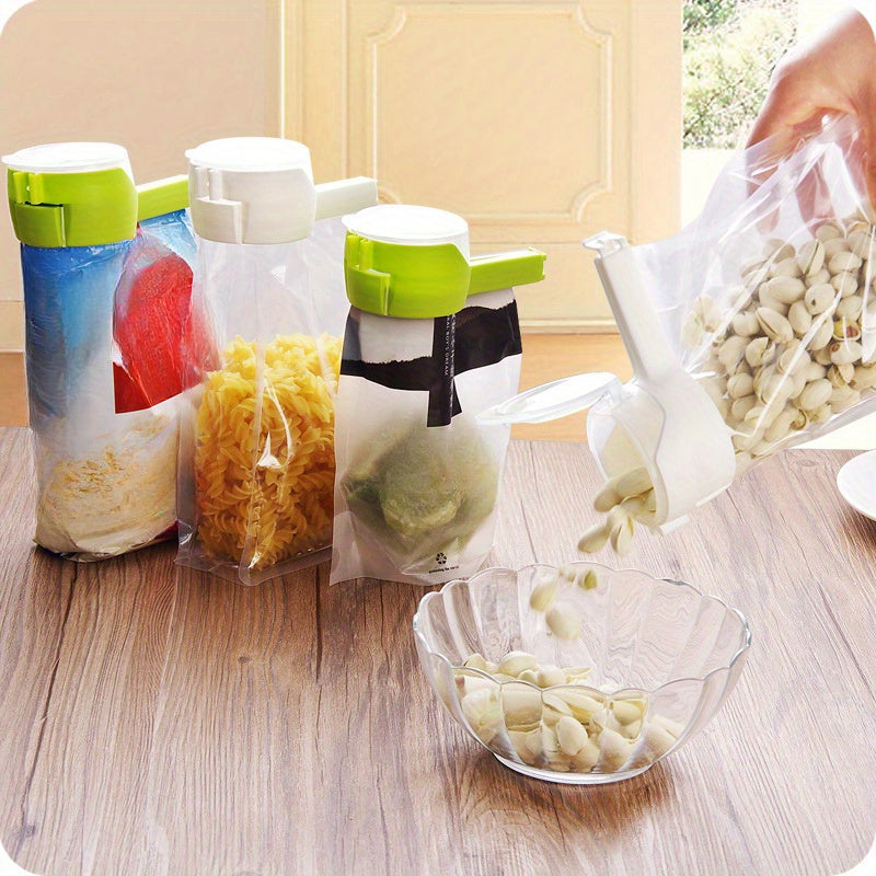 4 многофункциональных зажима для пластиковых пакетов для хранения закусок, чая, герметичные, моющиеся