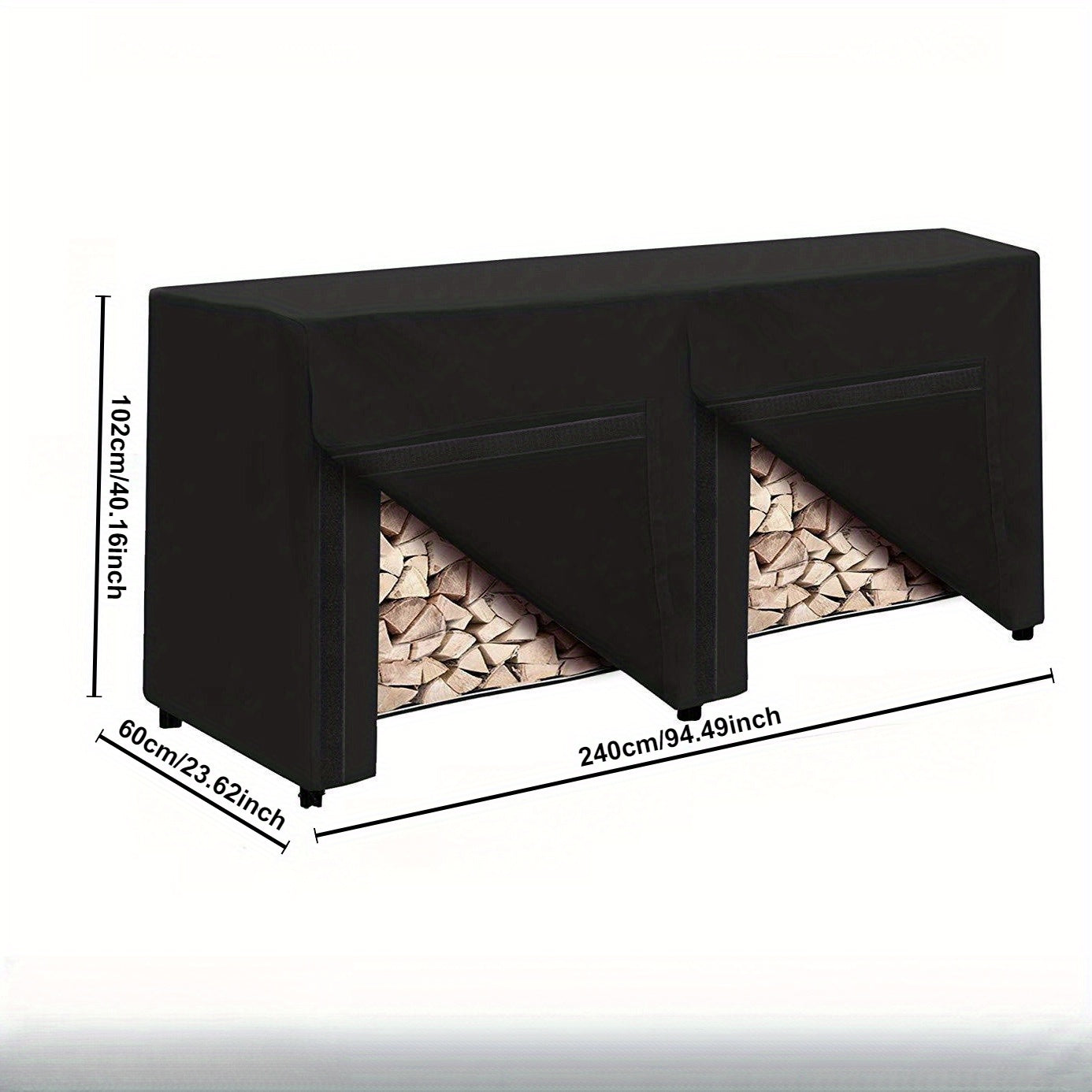 Wheat Straw Firewood Cover Portable Weather-Resistant Garden Storage