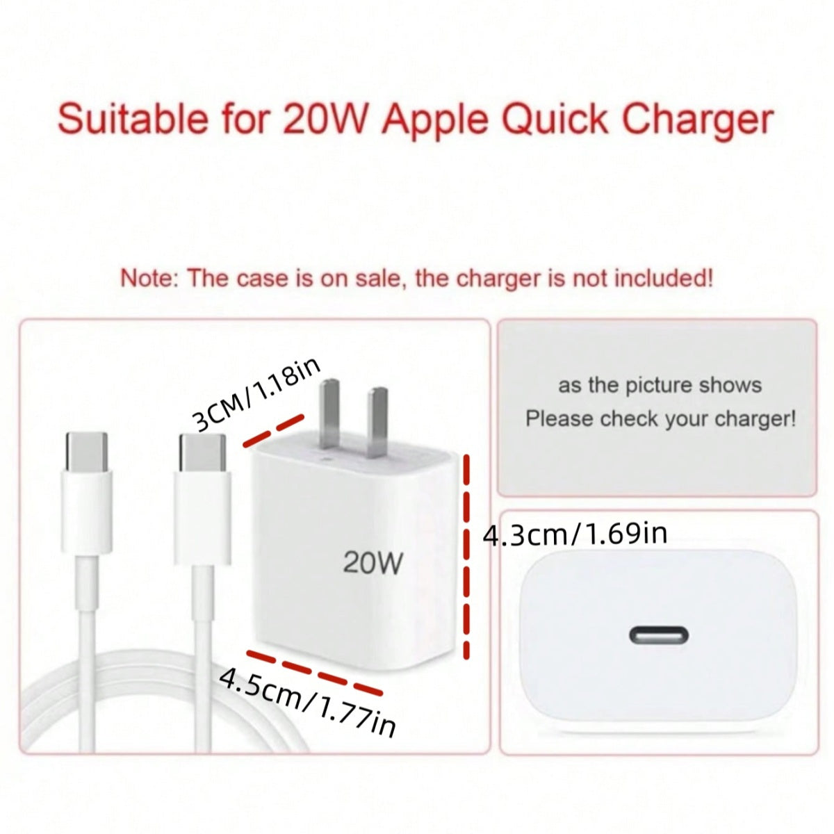 5-Piece Phone Accessory Set TPU Clear Case with Flower Pattern and Cable Protectors