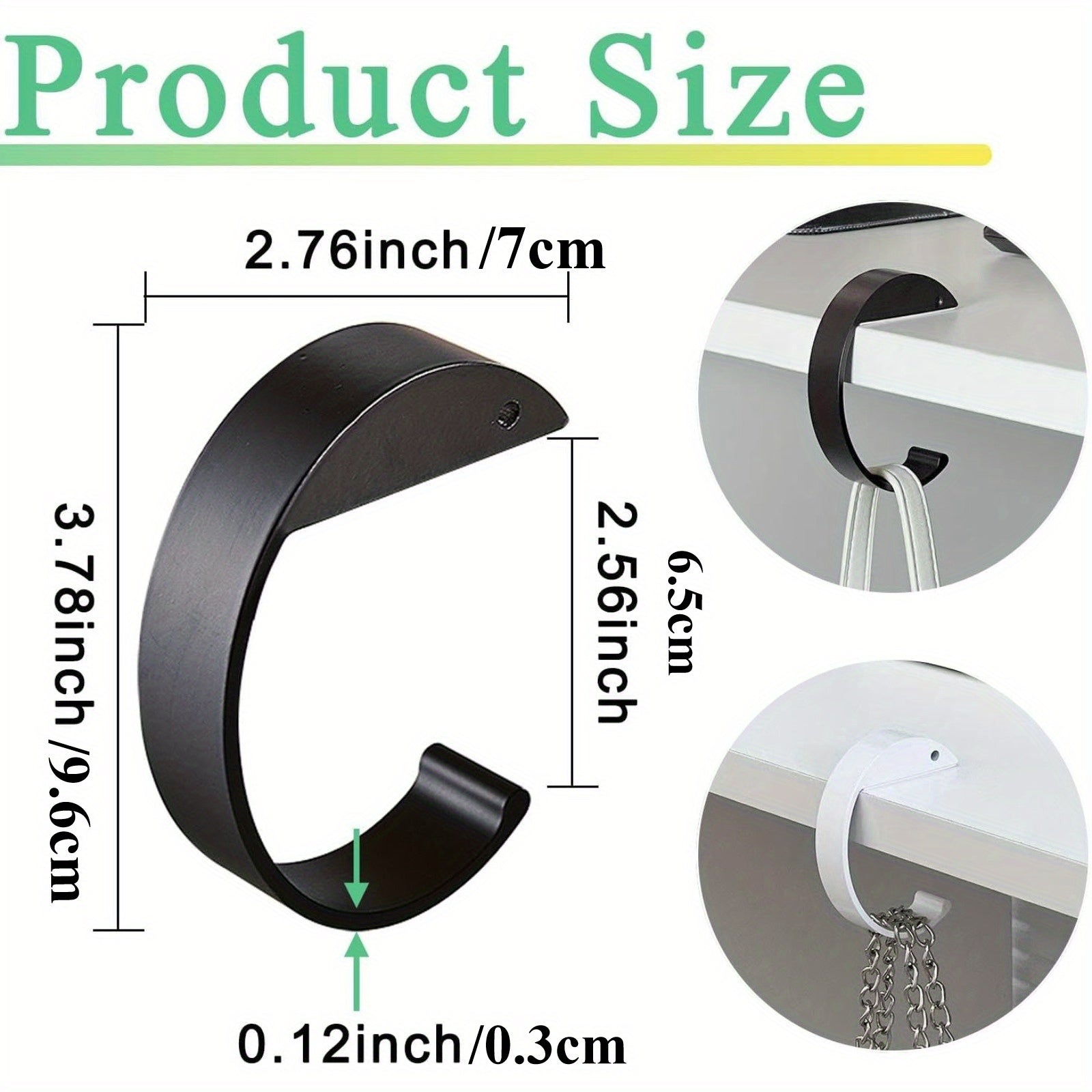 Juego de 2 ganchos portátiles para bolsos para mesas, soportes plegables para bolsos, colgadores de escritorio