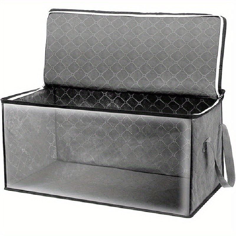 Bolsa de almacenamiento de lino impermeable, organizador rectangular para armario para ropa, edredones y mantas