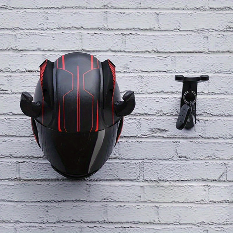 Motorcycle Helmet Hook Rack Wall Mount Resin Storage Organizer for Helmet and Luggage