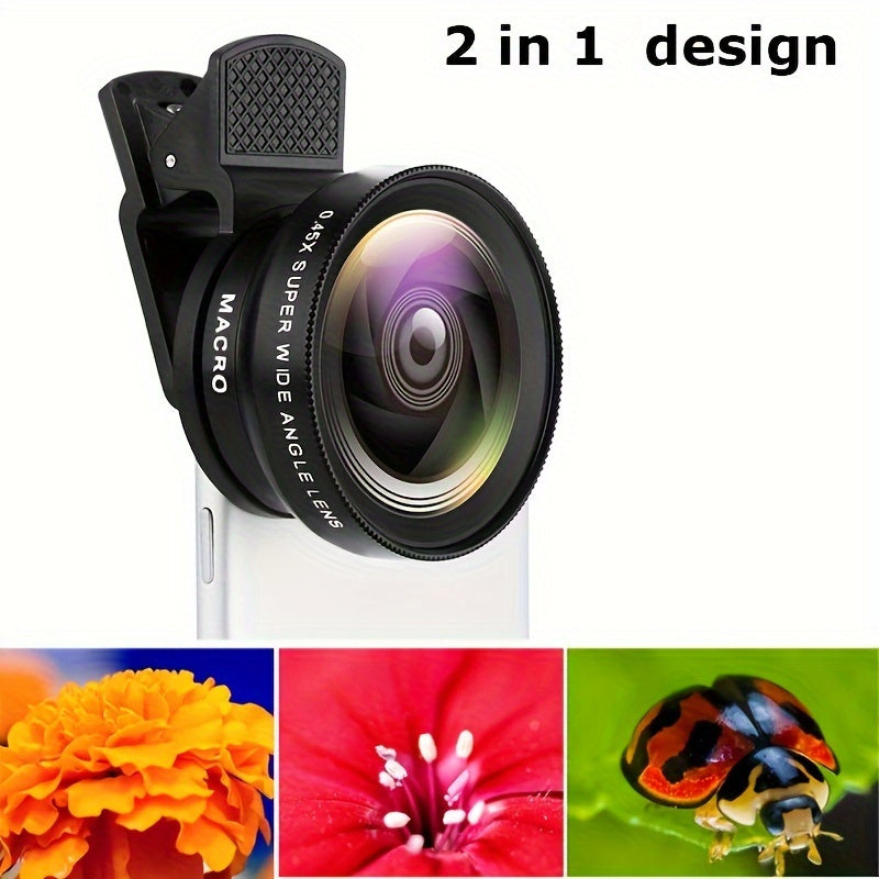 Ultra-Wide Angle Macro Lens for Smartphones and Cameras with Optical Zoom and Accessories