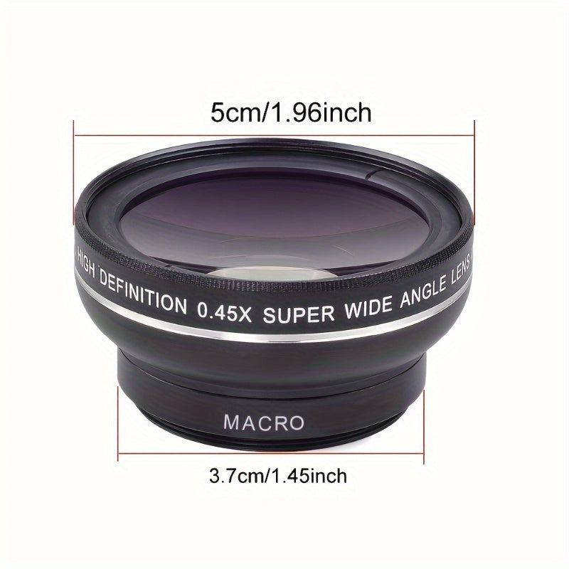 Ultra-Wide Angle Macro Lens for Smartphones and Cameras with Optical Zoom and Accessories