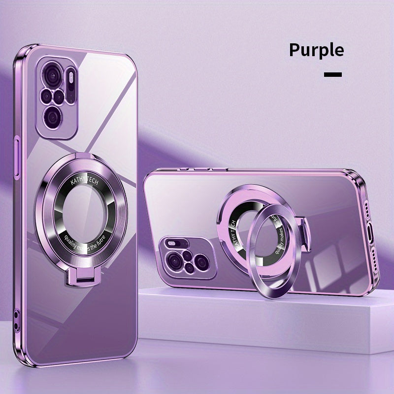 Electroplated TPU Phone Case with CD Holder and Camera Protection for Redmi Note 10 11 12 13 4G 5G S Pro Series