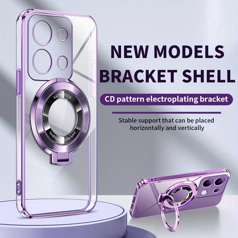 Electroplated TPU Phone Case with CD Holder and Camera Protection for Redmi Note 10 11 12 13 4G 5G S Pro Series