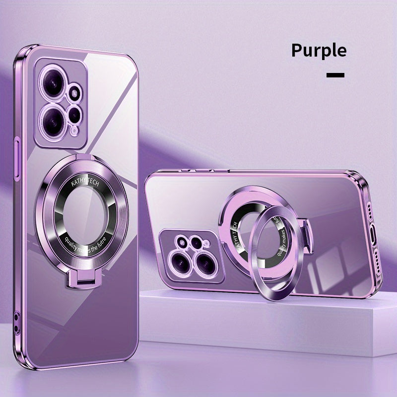 Electroplated TPU Phone Case with CD Holder and Camera Protection for Redmi Note 10 11 12 13 4G 5G S Pro Series