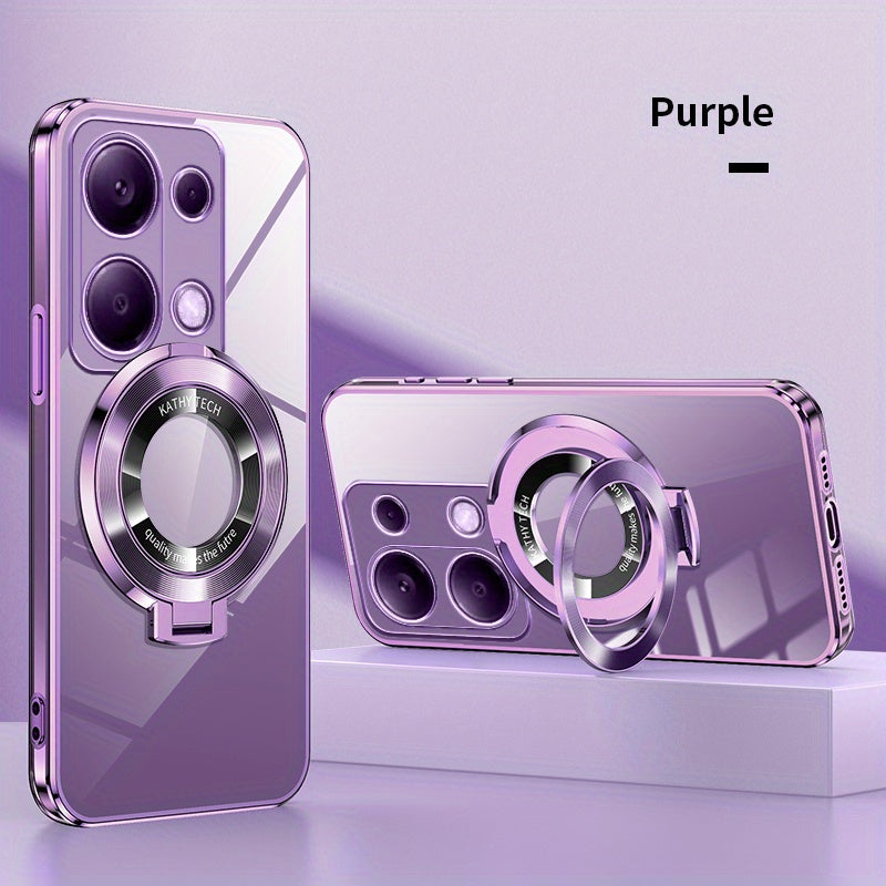 Electroplated TPU Phone Case with CD Holder and Camera Protection for Redmi Note 10 11 12 13 4G 5G S Pro Series