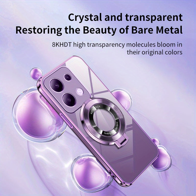 Electroplated TPU Phone Case with CD Holder and Camera Protection for Redmi Note 10 11 12 13 4G 5G S Pro Series