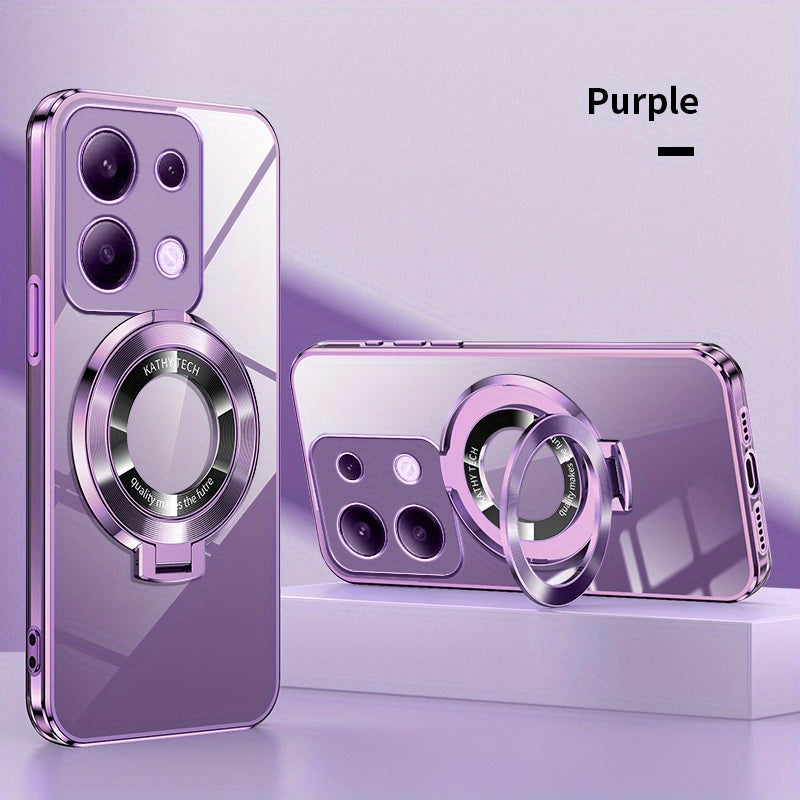 Electroplated TPU Phone Case with CD Holder and Camera Protection for Redmi Note 10 11 12 13 4G 5G S Pro Series