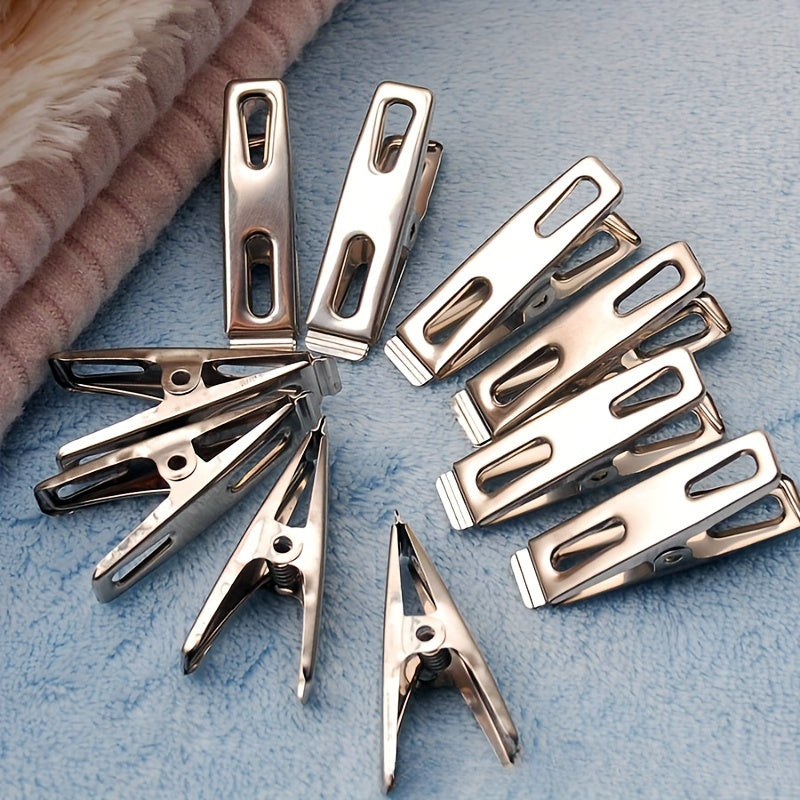 20 Pcs Heavy-Duty Stainless Steel Clothes Pins Windproof Laundry Clips