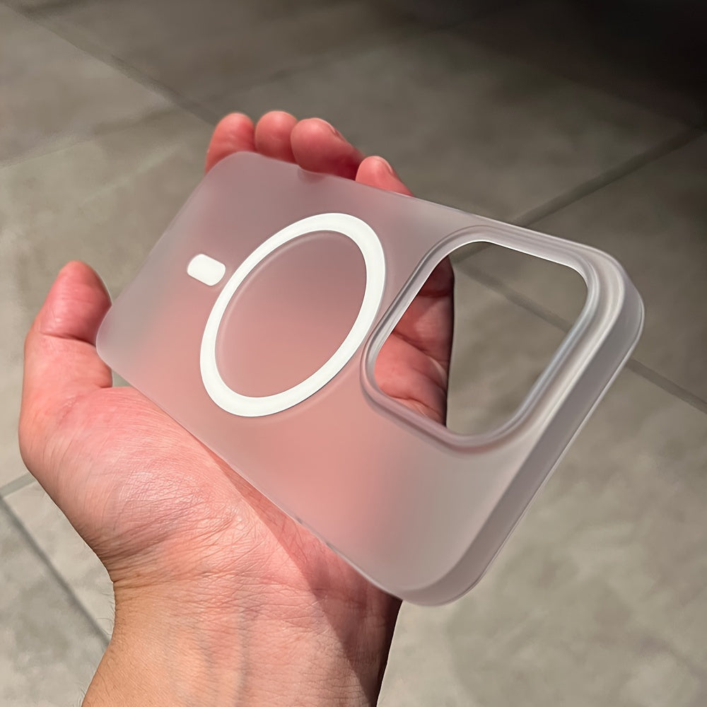 Ultra-Thin Translucent Matte Phone Case for iPhone Wireless Charging Hard PC Cover