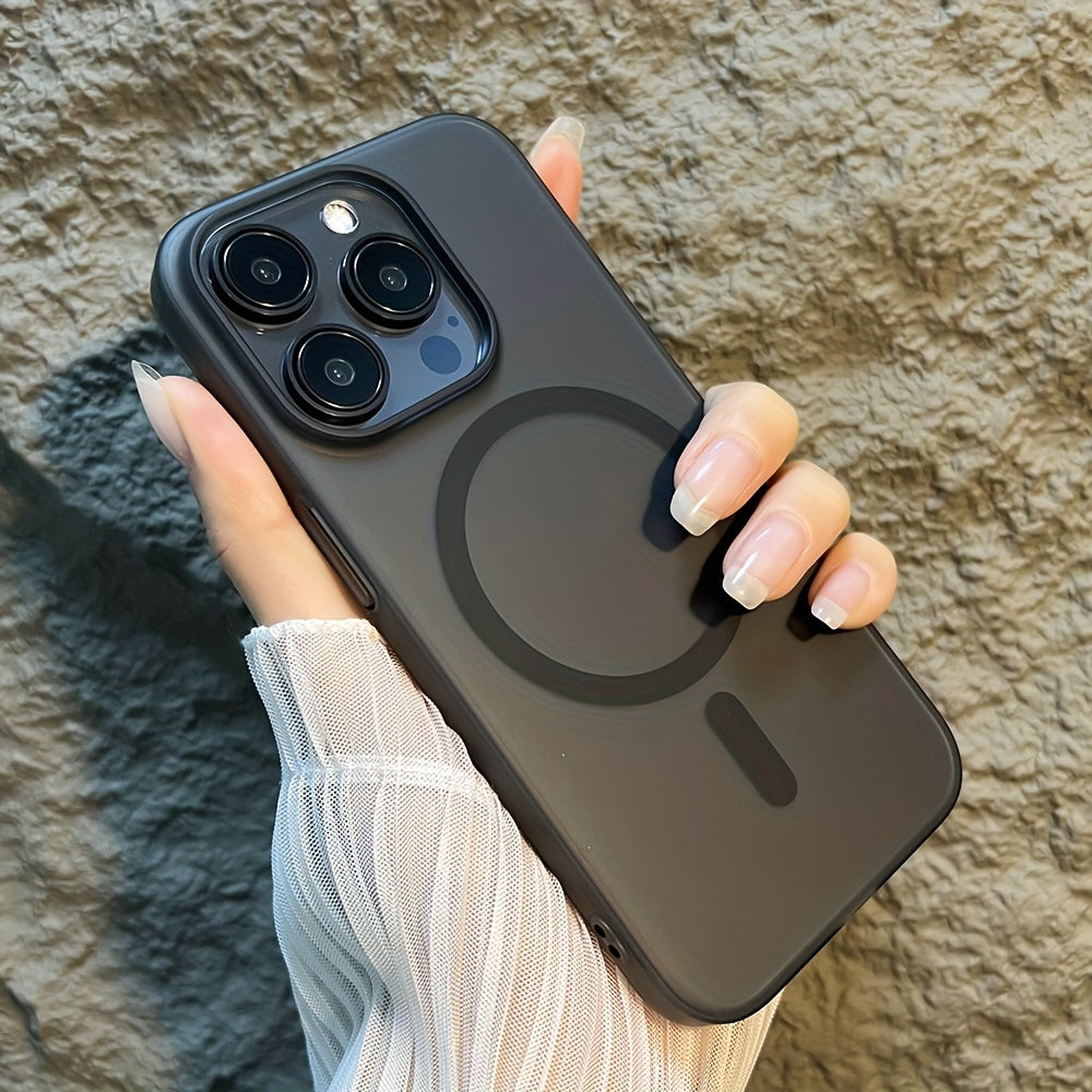 Ultra-Thin Translucent Matte Phone Case for iPhone Wireless Charging Hard PC Cover