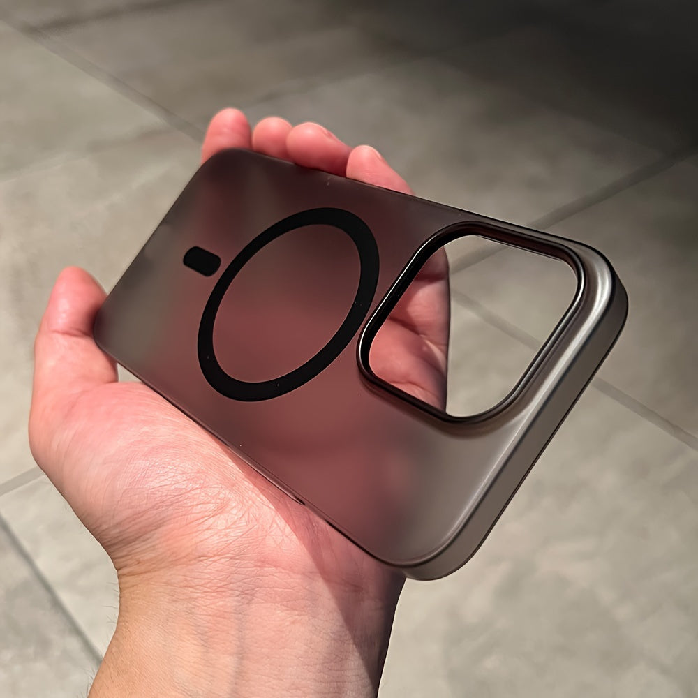 Ultra-Thin Translucent Matte Phone Case for iPhone Wireless Charging Hard PC Cover