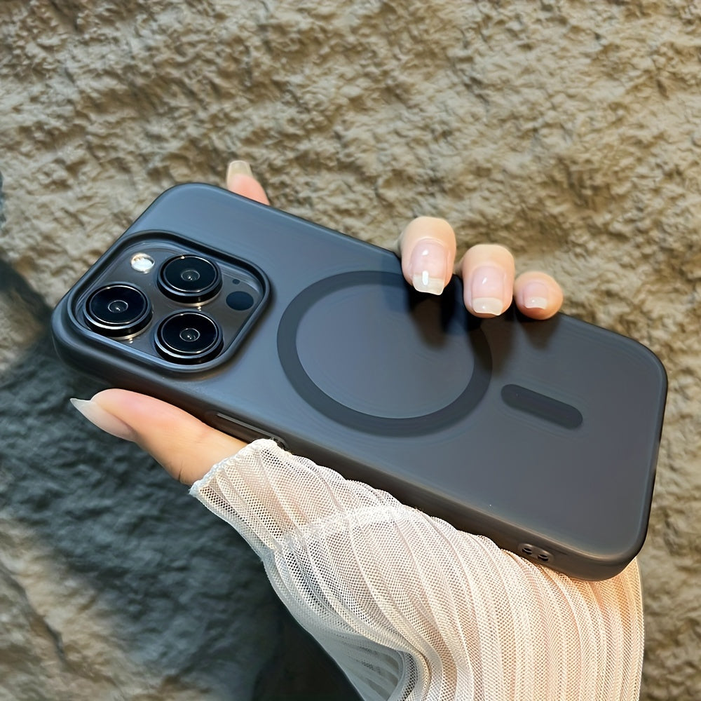 Ultra-Thin Translucent Matte Phone Case for iPhone Wireless Charging Hard PC Cover