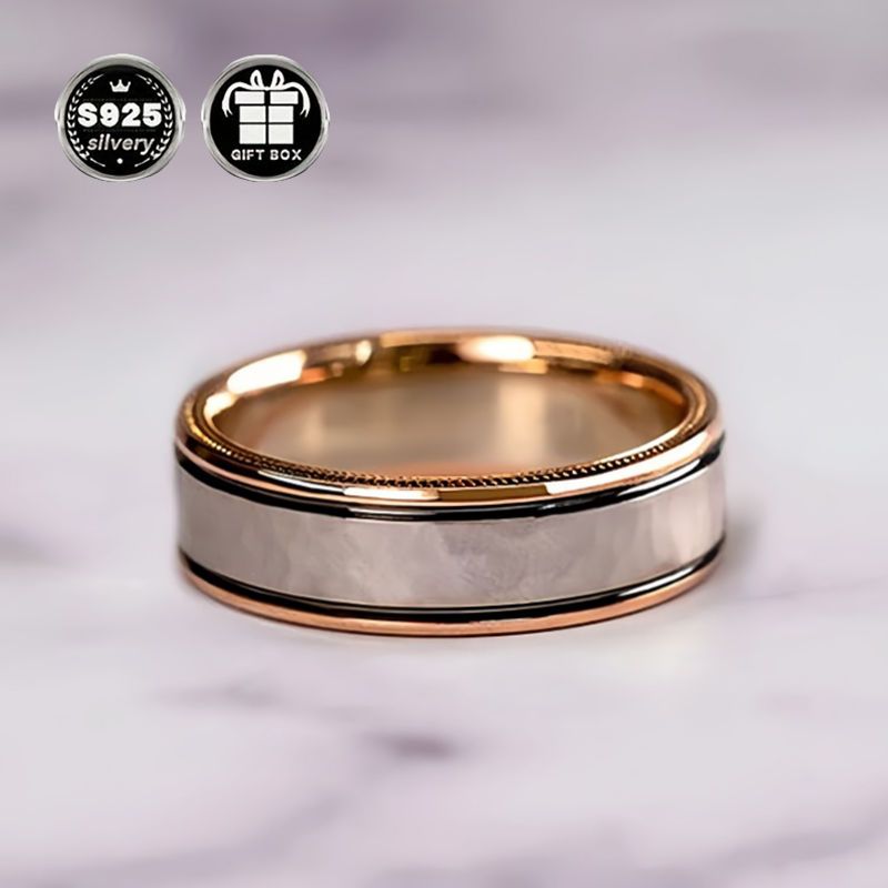 Silver Bridal Set with Princess Cut Cubic Zirconia Engagement and Wedding Rings for Women